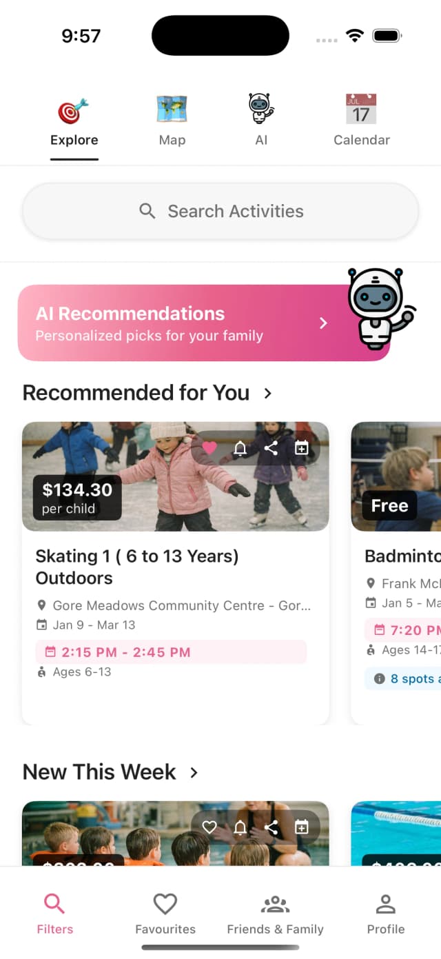 Kiddio app dashboard